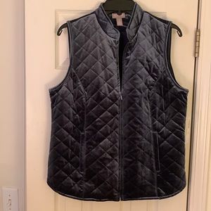 Chicos velvet quilted vest